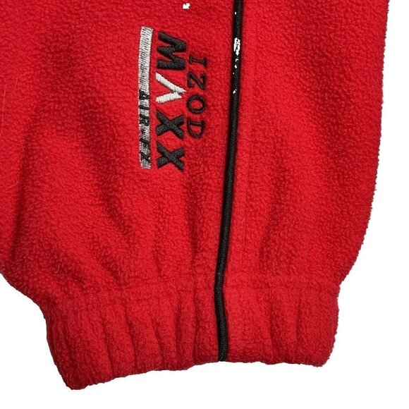 IZOD PERFORM-X Macro Fleece Softshell Jacket Men Large Red Full Zip Gorp‎ Core - Picture 6 of 16